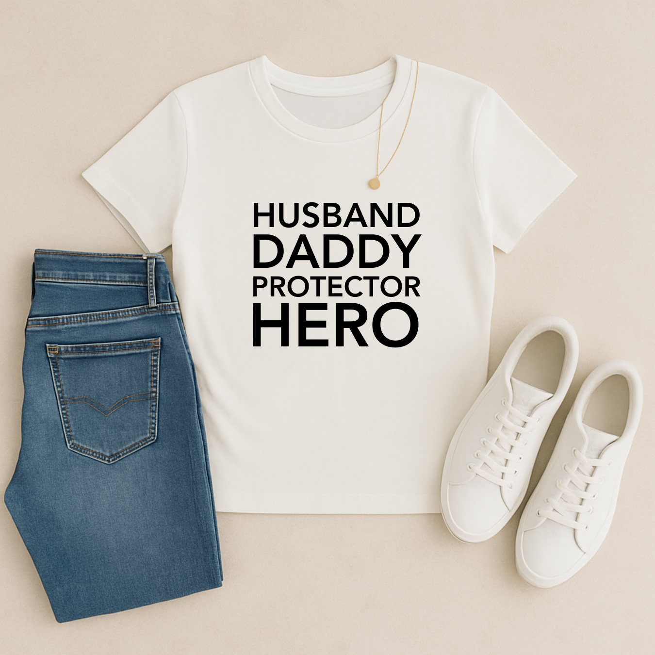 Husband Daddy Protector Hero – Short Sleeve Shirt