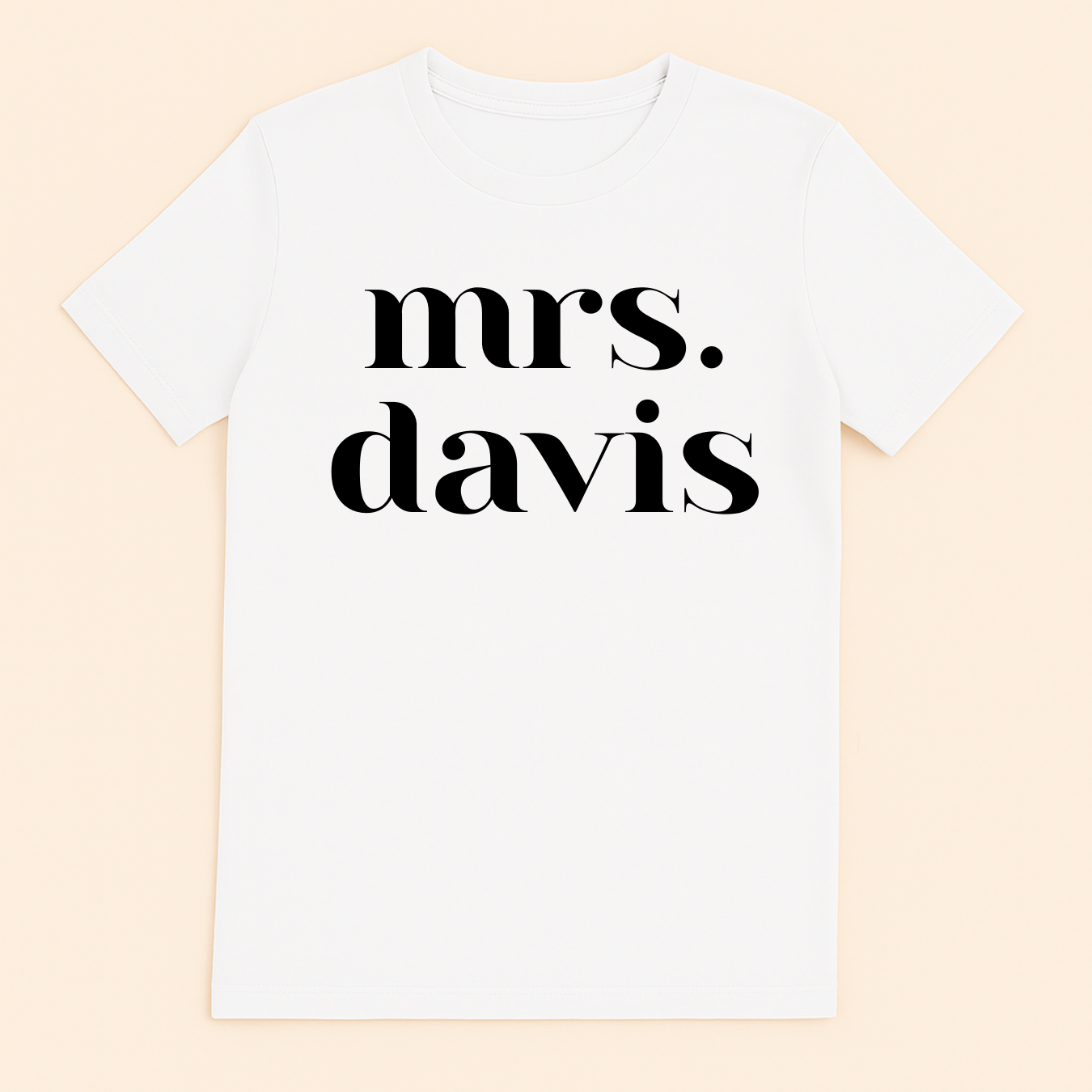 Personalized Mrs. Last Name – Short Sleeve Shirt