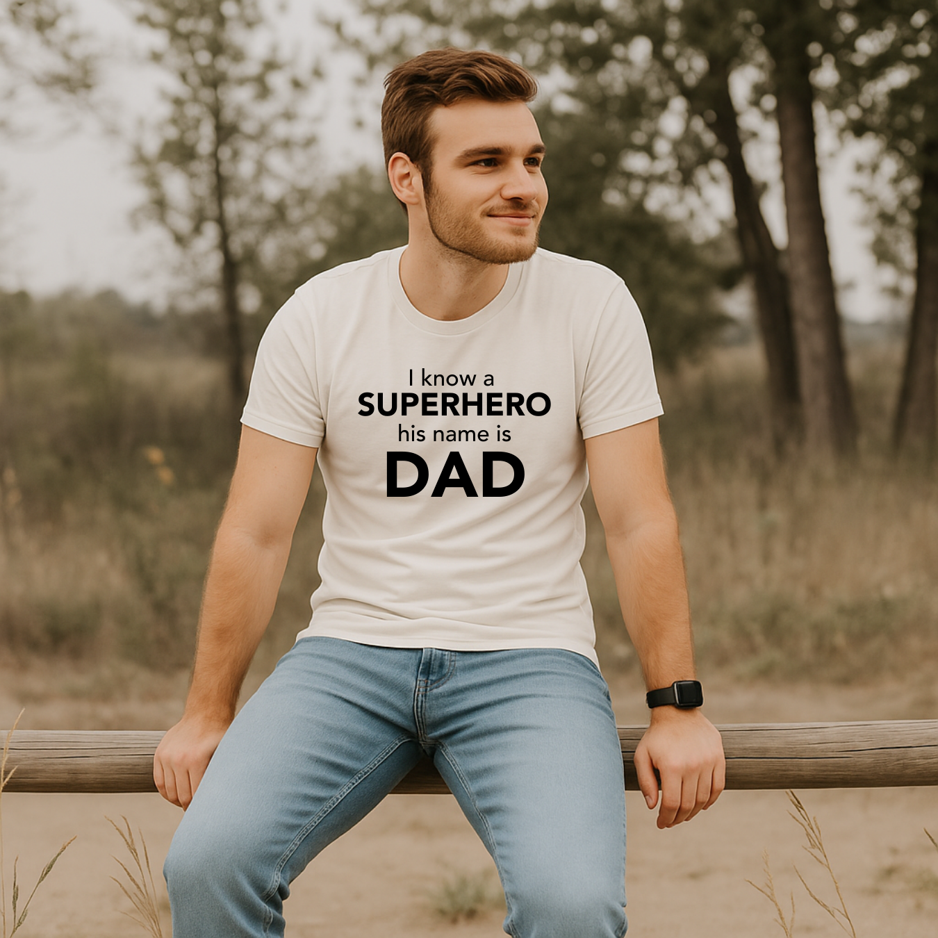 I Know A Superhero His Name Is Dad – Short Sleeve Shirt