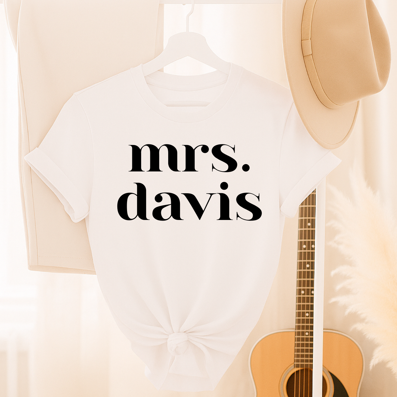 Personalized Mrs. Last Name – Short Sleeve Shirt