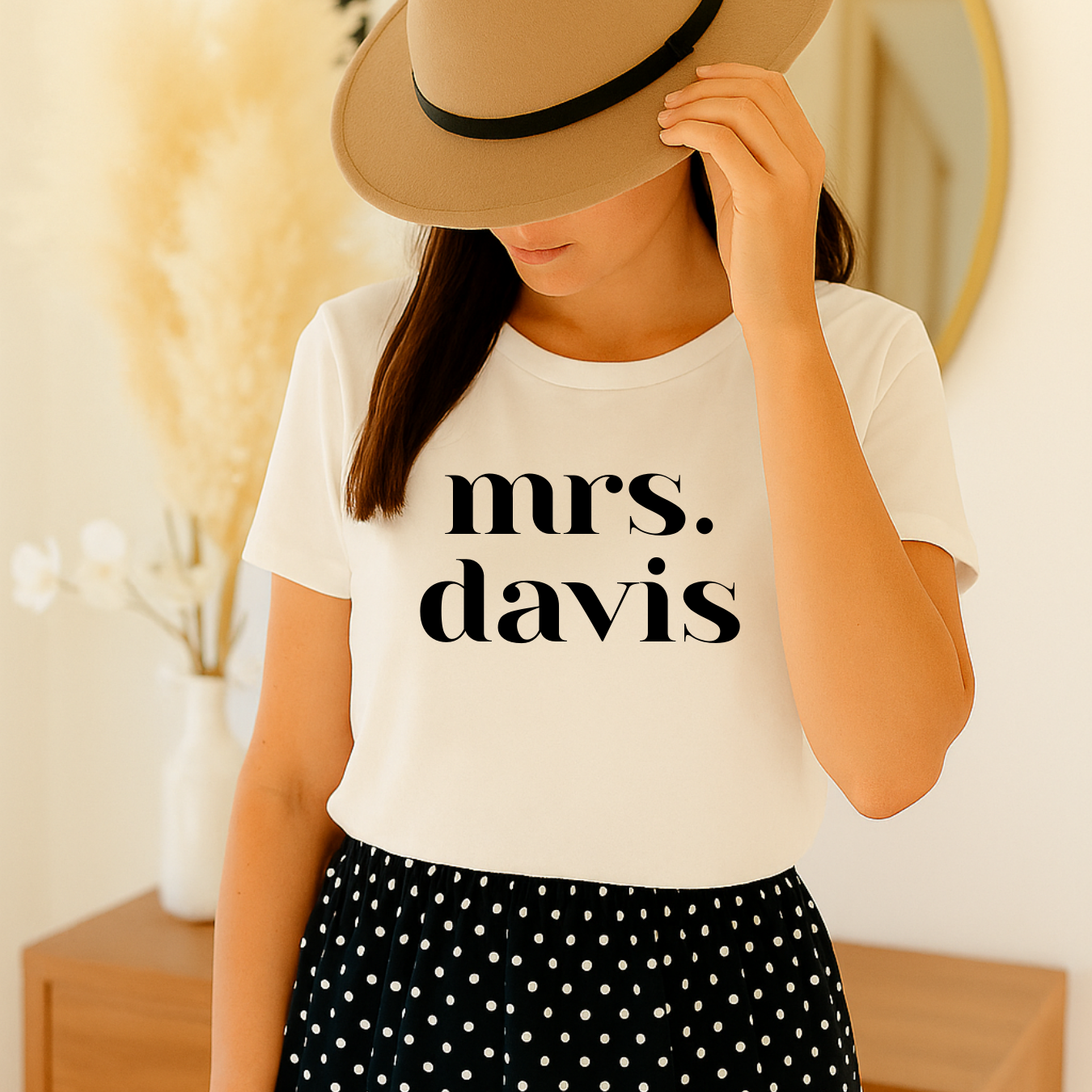 Personalized Mrs. Last Name – Short Sleeve Shirt