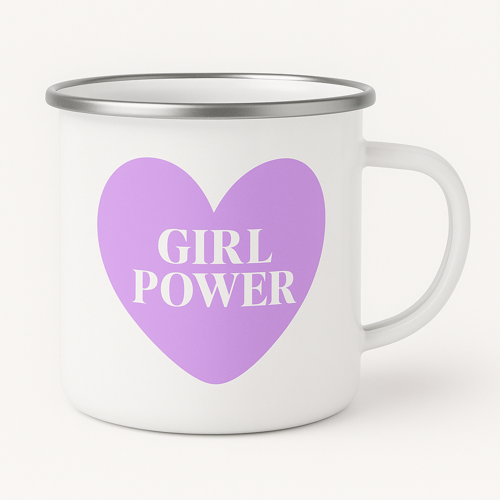 Girl Power Enamel Mug