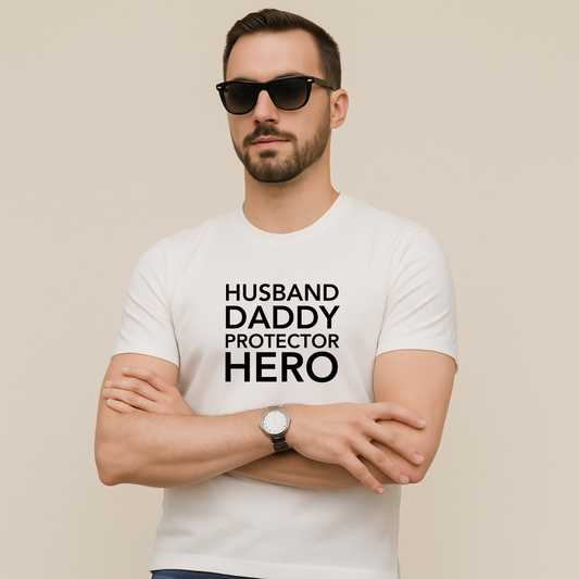 Husband Daddy Protector Hero – Short Sleeve Shirt
