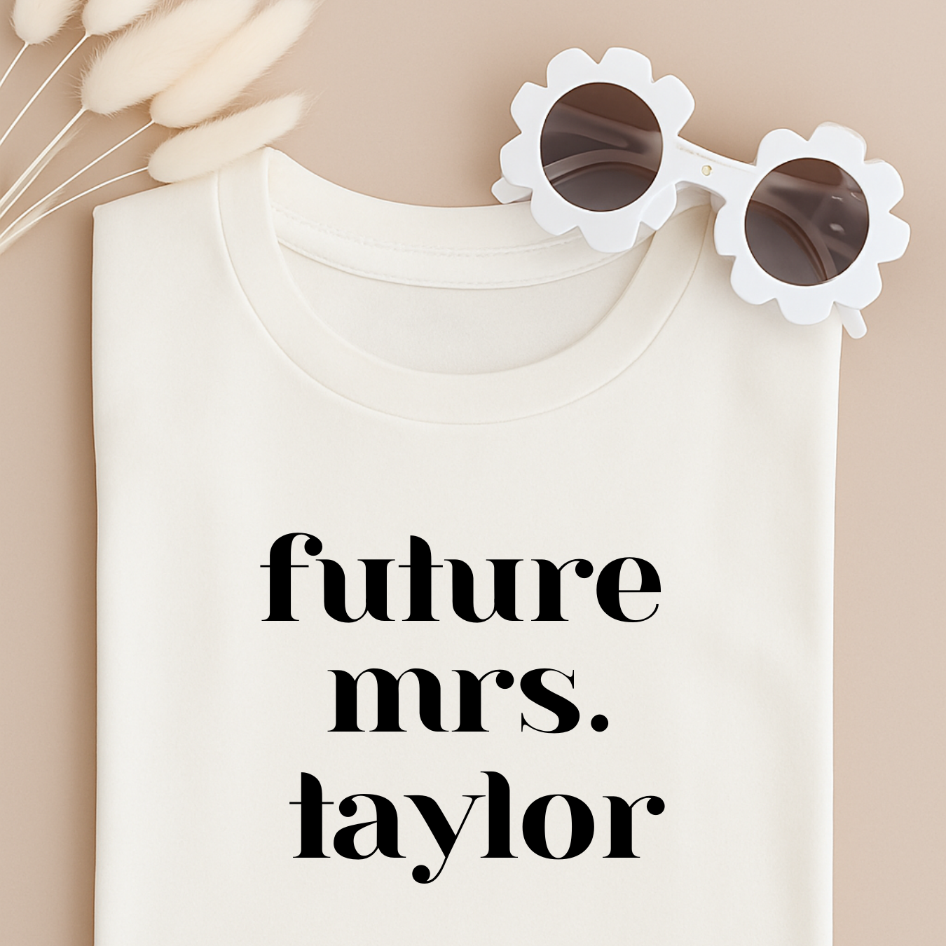 Personalized Future Mrs. Last Name – Short Sleeve Shirt
