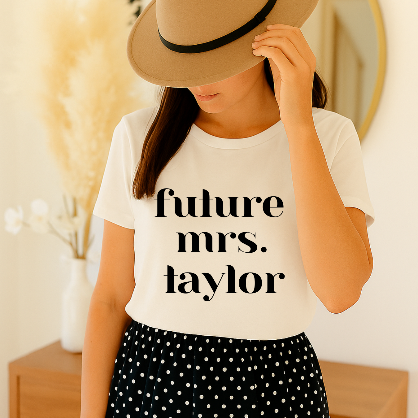 Personalized Future Mrs. Last Name – Short Sleeve Shirt